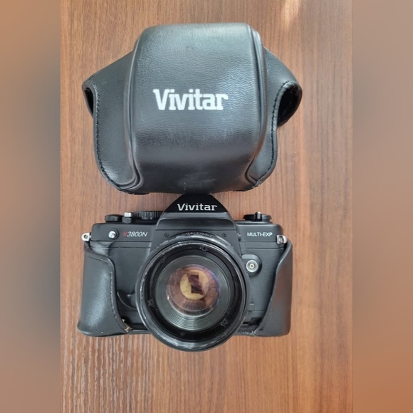 V3800N Black 35mm SLR Film Camera with Case